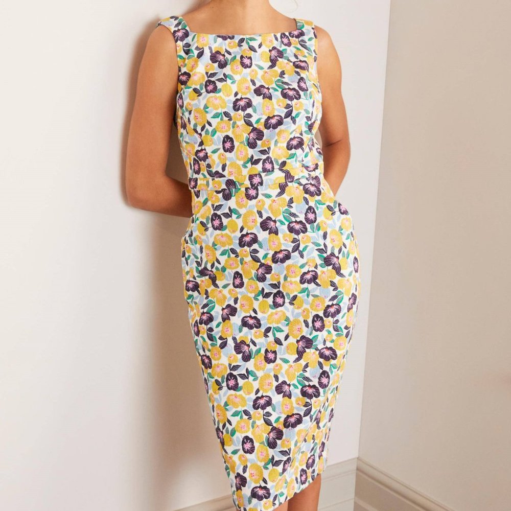 Boden Multi-Color Sleeveless Cotton Sheath / Column Dress, Sz. 12P